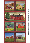 Benartex Traditions - Country Barns  - 24^ Barn Panel, Multi