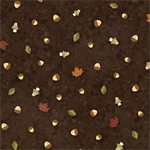P & B Textiles - Autumn Homestead - Fall Ditzy, Black