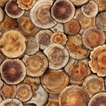 Michael Miller - The Great Outdoors - Cut Logs, Brown