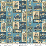 Henry Glass - Traveling Teddies - Patchwork, Multi