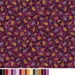 Benartex Traditions - Autumn Breeze - Dancing Leaves, Plum