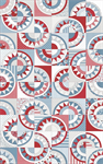 Moda - Old Glory - 36^ NY Beauty Cheater Quilt, Multi