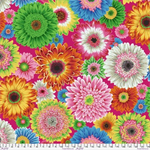 Free Spirit - Kaffe Fassett Collective Aug 2026 - Gerbera Daisies, Bright