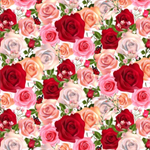 Blank Quilting - La Vie en Rose - Packed Mini Roses, White