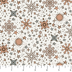 Figo Fabrics - Cozy Cubs - Snowflakes, Cream