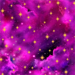 Quilting Treasures - In The Beginning - Starry Sky, Magenta