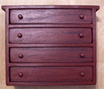 SHELF - HANGING 4 DRAWER BOX - RED/BLACK