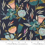 Moda - Songbook...A New Page - Large Floral, Navy