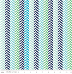 Riley Blake - Effervescense - Herringbone, Blue/Multi