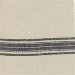 Moda - Toweling Basics - 16^ Hemmed Edge, Cream with Black Stripe