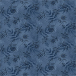 Henry Glass - Flossies Flowers - Large Botanical Tonal, Blue
