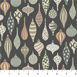 Figo Fabrics - Snowfall - Ornaments, Gray