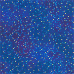 Robert Kaufman - Mixed Metallics - Dots w/Gold Metallic Dots, Sapphire