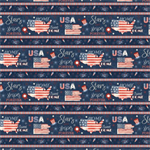 Lumin Fabrics - Stripes and Stars - Repeating Stripe, Multi