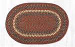 Braided Rug - Burgundy/Grey, 27^ X 45^ (Oval)