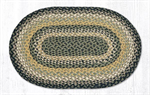 Braided Rug - Black/Mustard/Creme, 27^ X 45^ (Oval)