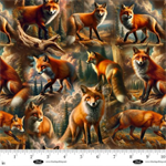 Blank Quilting - Wilderness Song - Foxes, Amber