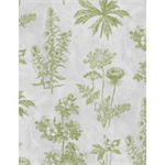 Wilmington Prints - Tivoli Garden - Green Plants, Light Gray