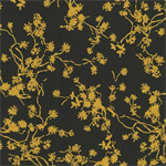 Robert Kaufman - Rosette - Gold Foliage, Black