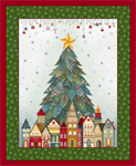Henry Glass - Nordic Holiday - 36^ Tree Panel, Ice Blue