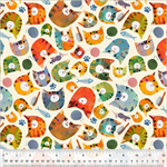 Windham Fabrics - Fur-ever Friends - Silly Kitty, Ivory