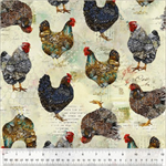 Windham Fabrics - Boho Chicks - Rustic Chickens, Multi