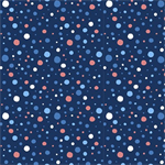 Quilting Treasures - Meow Meow Meow - Dots, Navy