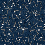 Quilting Treasures - A Little Handy - Nails, Navy