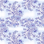 Blank Quilting - Blue Jubilee - Floral Toile, Light Blue