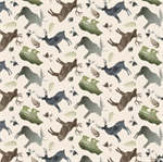 P & B Textiles - Lodge Life - Animal Toss, Cream