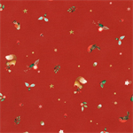 Robert Kaufman - Festive Fauna - Small Toss, Crimson