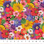 Northcott - Hide and Seek - Packed Floral, Multi