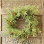 Wreath - Northern Soft Pine with Cones 24^