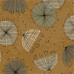 Quilting Treasures - Wisps on The Wind - Contempo Flowers, Antique Gold