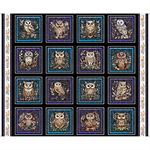 Quilting Treasures - Night Owls - Picture Patches, Black