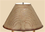 LAMP SHADE - TIN (WILLOW TREE) BUTTERMILK/RED 12^