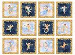 Windham Fabrics - Celestine - 30^ Celestial Portraits Panel, Cloud/Gold