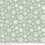 Riley Blake - Mistletoe & Holly - Snowflakes, Sage