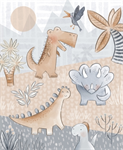 Blank Quilting - Rock of Ages - 36^ Dinosaur Panel, Neutral