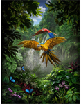 Hoffman California - Call Of The Wild - 33^ Amazon Birds Panel, Multi