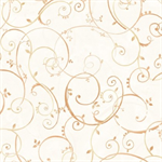 P & B Textiles - Bountiful - Golden Scroll, Ecru