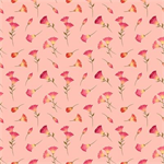 Clothworks - Canto - Flower Buds, Light Coral