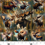 Blank Quilting - Wilderness Song - Moose, Brown