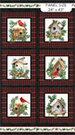 Northcott - Winter Song - 24^ Birdhouse Panel, Black