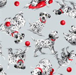 A.E. Nathan - Comfy Flannel Prints - Dalmations, Gray