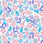 Blank Quilting - Sparkle Like A Unicorn - Floral, White