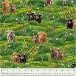 Windham Fabrics - Highland Hooves - Highland Calves, Green
