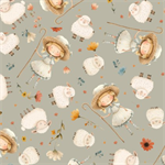 Blank Quilting - Nursery Rhyme Time - Little Bo Peep, Light Gray