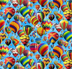 Elizabeth Studio - In Motion - Hot Air Balloons, Blue