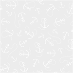 P & B Textiles - Ramblings By The Sea - Anchors Aweigh, White on White